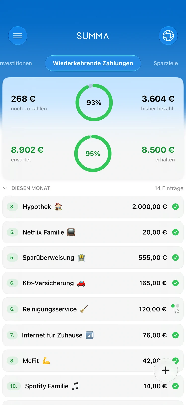 Rechnungen: Keine Rechnung verpassen.