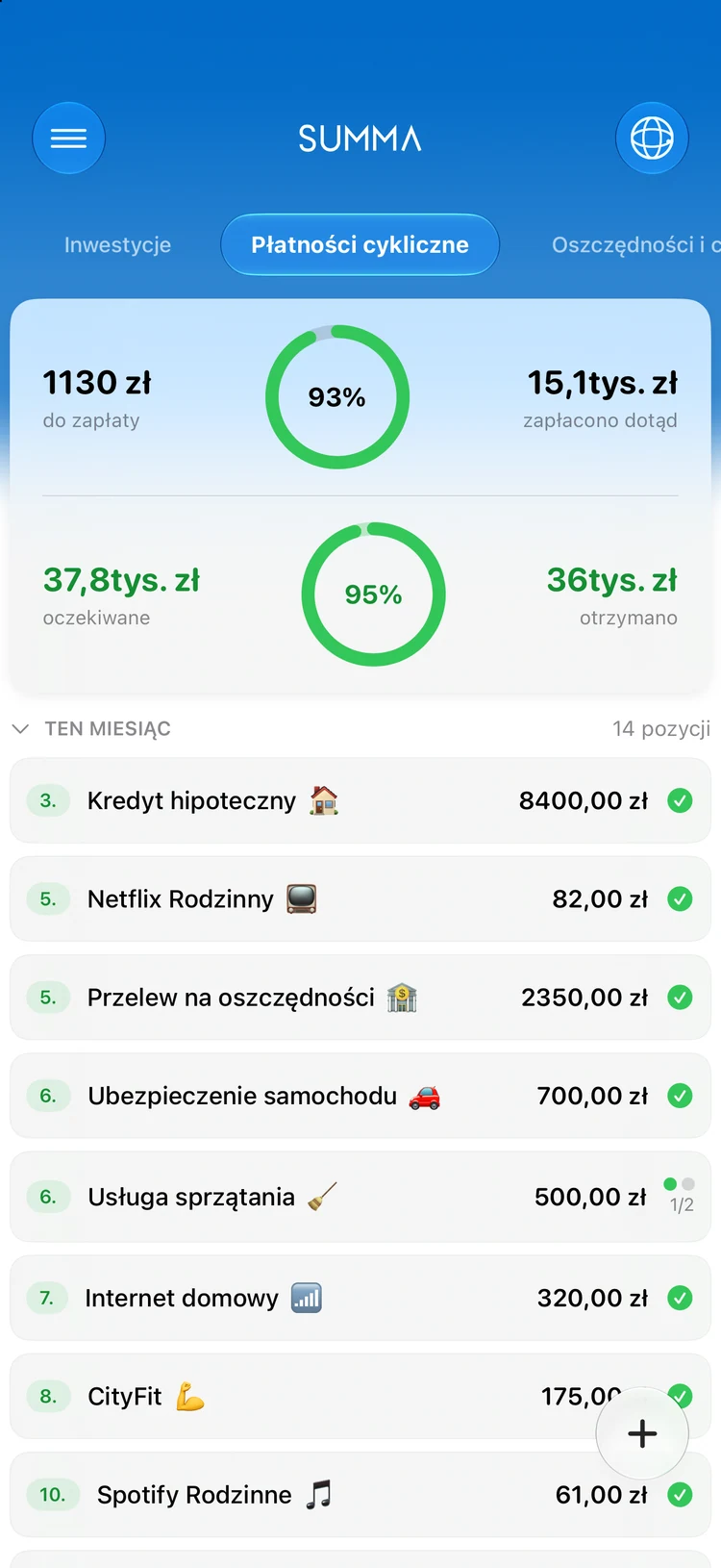 Rachunki: Nie przegap żadnego rachunku.