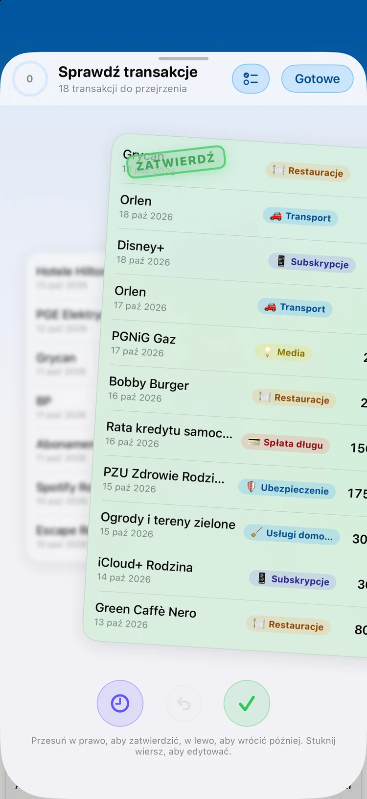 Skanowanie paragonów w aplikacji Summa: kwota, sklep i kategoria odczytane ze zdjęcia.