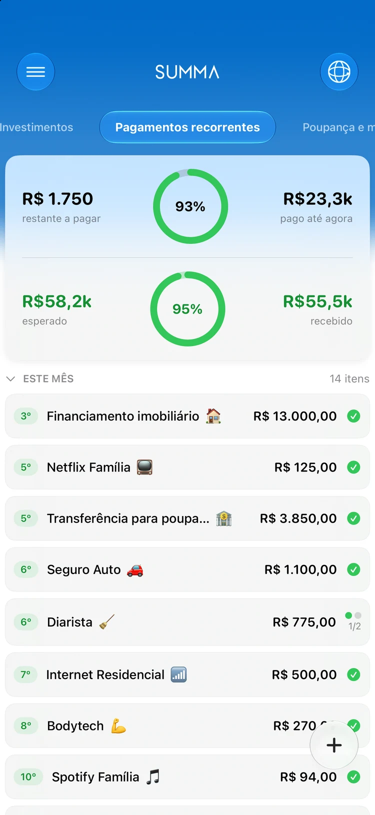 Contas: Nunca perca um vencimento.