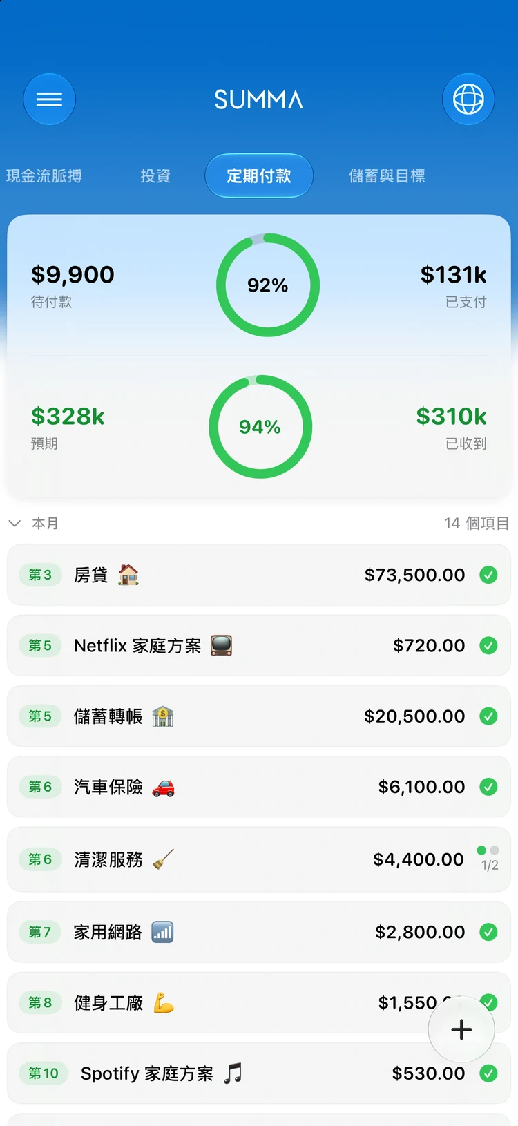 帳單: 帳單,一張都不錯過。